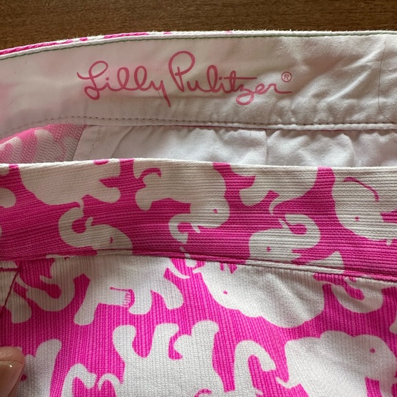 Lilly Pulitzer Pink Elephant Print Shorts - Picture 4 of 7